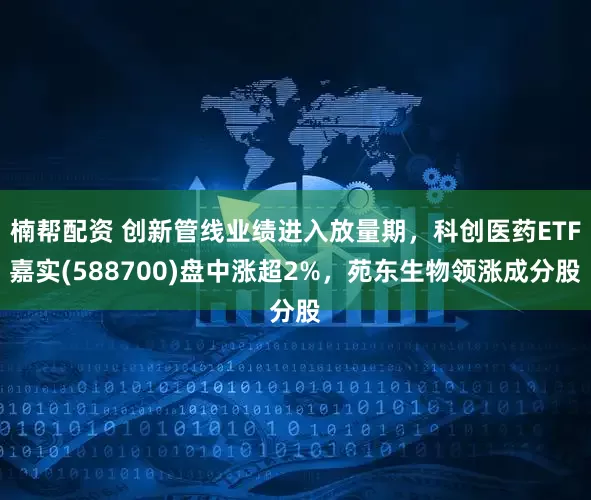 楠帮配资 创新管线业绩进入放量期，科创医药ETF嘉实(588700)盘中涨超2%，苑东生物领涨成分股
